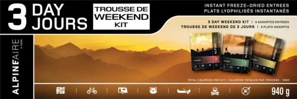 Trousse de fin de semaine de 3 jours de AlpineAire