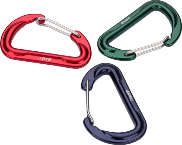 Paquet de 3 mousquetons en aluminium M de MEC
