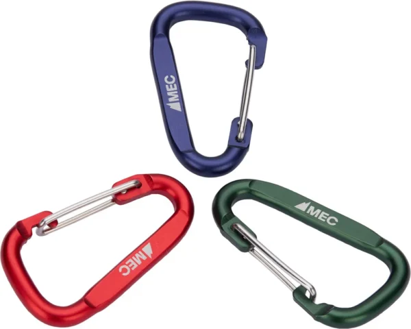 Paquet de 3 mousquetons en aluminium S de MEC