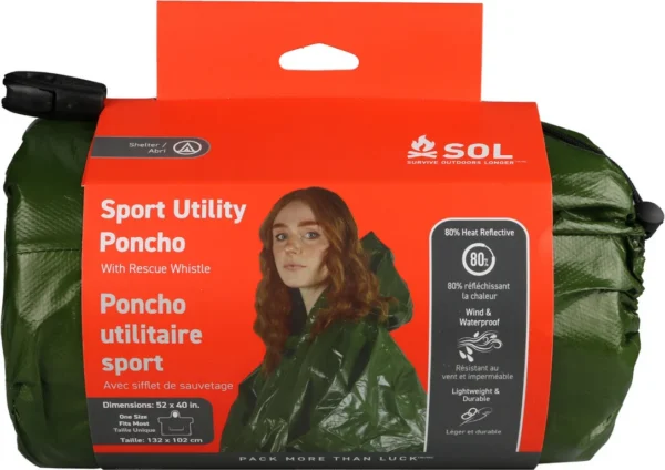 Poncho utilitaire sportif de Survive Outdoors Longer