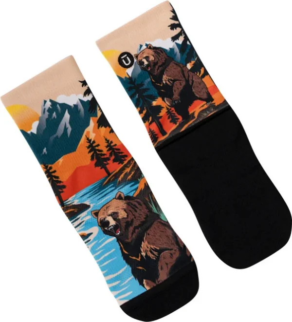 Grizzly Bear Youth Crew Sock de Outway – Unisexe – Jeunes
